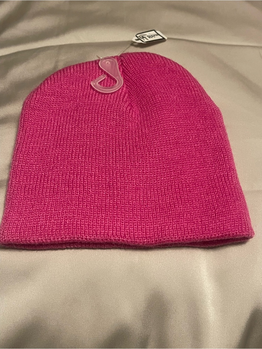 Kids Hot Pink Knit Beanie Hat